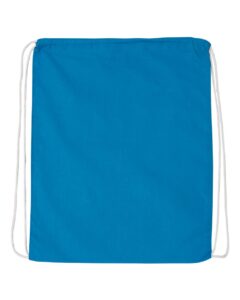 Q-Tees Q4500 Economical Cotton Drawstring Bag – Sapphire (back)