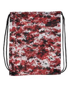 Liberty Bags 8881 Drawstring Pack with DUROcord – Digital Red Camo (back)