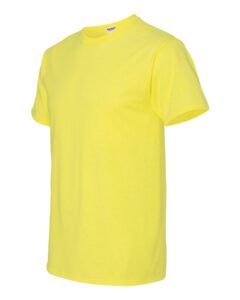 JERZEES 29MR Unisex Dri-Power® 50/50 T-Shirt – Neon Yellow (side)