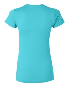 LAT 3616 Women’s Fitted Fine Jersey Tee – Caribbean (back)