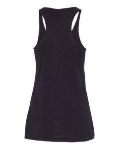 BELLA + CANVAS 8430 Women’s Triblend Racerback Tank – Solid Black Triblend (back)