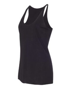 BELLA + CANVAS 8430 Women’s Triblend Racerback Tank – Solid Black Triblend (side)