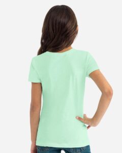 Next Level 3712 Girls’ CVC Princess Tee – Mint (on model back)