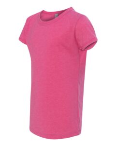 Next Level 3712 Girls’ CVC Princess Tee – Raspberry (side)
