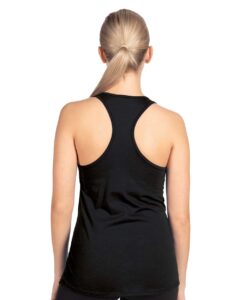 Next Level 1533 Women’s Ideal Racerback Tank – Black (on model back)