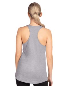 Next Level 1533 Women’s Ideal Racerback Tank – Heather Grey (on model back)