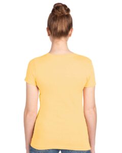 Next Level 1510 Women’s Ideal Tee – Banana Cream (on model back)