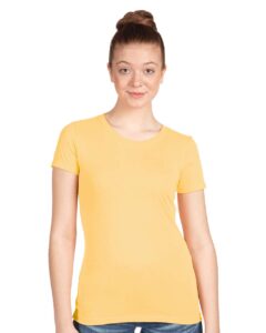 Next Level 1510 Women’s Ideal Tee – Banana Cream (on model)