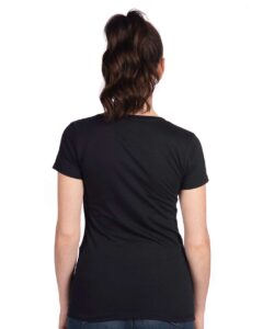 Next Level 1510 Women’s Ideal Tee – Black (on model back)