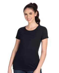 Next Level 1510 Women’s Ideal Tee – Black (on model)