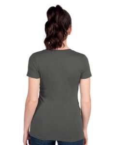 Next Level 1510 Women’s Ideal Tee – Dark Grey (on model back)