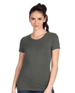 Next Level 1510 Women’s Ideal Tee – Dark Grey (on model)