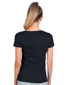 Next Level 1510 Women’s Ideal Tee – Midnight Navy (on model back)