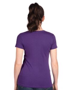 Next Level 1510 Women’s Ideal Tee – Purple Rush (on model back)