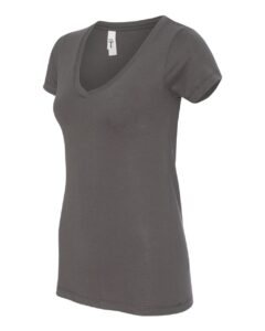 Next Level 1540 Women’s Ideal V-Neck Tee – Dark Grey (side)