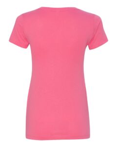 Next Level 1540 Women’s Ideal V-Neck Tee – Hot Pink (back)