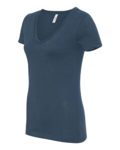 Next Level 1540 Women’s Ideal V-Neck Tee – Indigo (side)