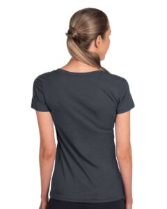 Next Level 1540 Women’s Ideal V-Neck Tee – Indigo (on model back)