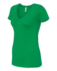 Next Level 1540 Women’s Ideal V-Neck Tee – Kelly Green (side)
