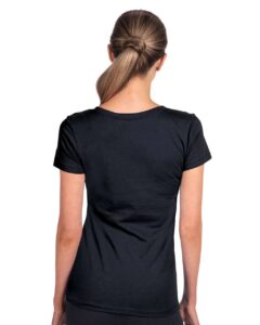 Next Level 1540 Women’s Ideal V-Neck Tee – Midnight Navy (on model back)