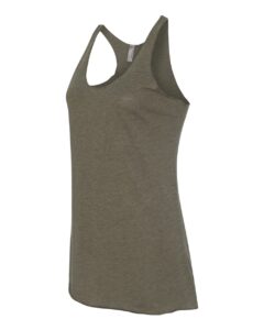 Next Level 6733 Women’s Triblend Racerback Tank – Military Green (side)
