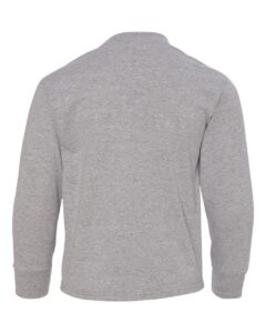 JERZEES 29BLR Youth Dri-Power® Long Sleeve 50/50 T-Shirt – Athletic Heather (back)