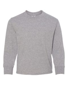 JERZEES 29BLR Youth Dri-Power® Long Sleeve 50/50 T-Shirt – Athletic Heather