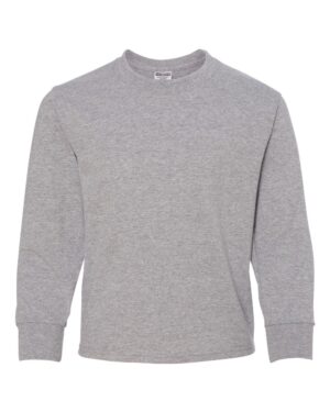JERZEES 29BLR Youth Dri-Power® Long Sleeve 50/50 T-Shirt – Athletic Heather
