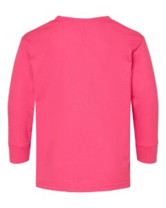 Rabbit Skins 3302 Toddler Fine Jersey Long Sleeve Tee – Hot Pink (back)