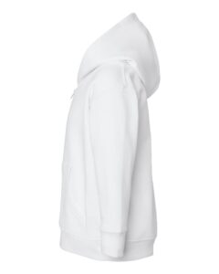 Rabbit Skins 3346 Toddler Full-Zip Fleece Hoodie Sweatshirt – White (side)