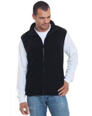Bayside 1120 Men’s USA-Made Full-Zip Fleece Vest