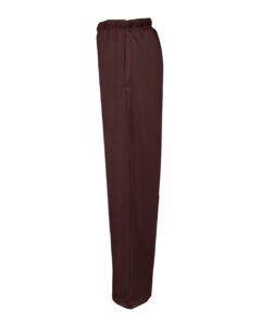 Badger 1478 Unisex Performance Fleece Open-Bottom Sweatpants – Maroon (side)