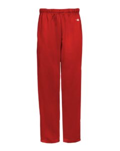 Badger 1478 Unisex Performance Fleece Open-Bottom Sweatpants – Red