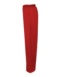 Badger 1478 Unisex Performance Fleece Open-Bottom Sweatpants – Red (side)