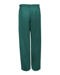 Badger 1478 Unisex Performance Fleece Open-Bottom Sweatpants – Forest (back)