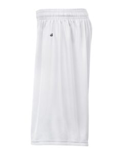 Badger 2107 Youth B-Dry 6″ Shorts – White (side)