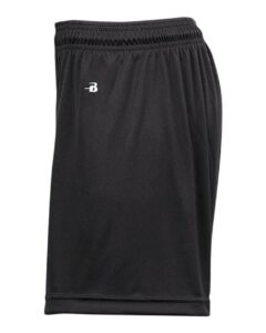 Badger 2116 Girls’ B-Core Shorts – Black (side)