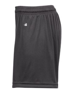 Badger 2116 Girls’ B-Core Shorts – Graphite (side)
