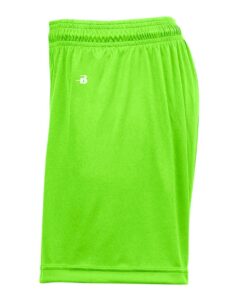 Badger 2116 Girls’ B-Core Shorts – Lime (side)