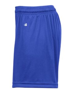 Badger 2116 Girls’ B-Core Shorts – Royal (side)