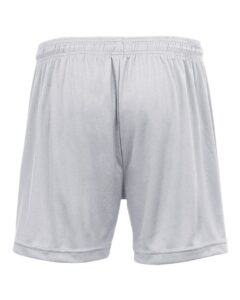 Badger 2116 Girls’ B-Core Shorts – Silver (back)