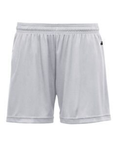 Badger 2116 Girls’ B-Core Shorts – Silver