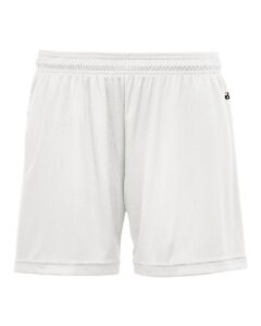 Badger 2116 Girls’ B-Core Shorts – White