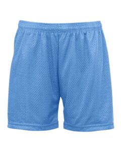 Badger 7216 Women’s Pro Mesh 5″ Solid Liner Shorts – Columbia Blue
