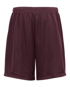 Badger 7219 Men’s Pro Mesh 9″ Shorts with Pockets – Maroon (back)