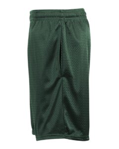Badger 7219 Men’s Pro Mesh 9″ Shorts with Pockets – Forest (side)