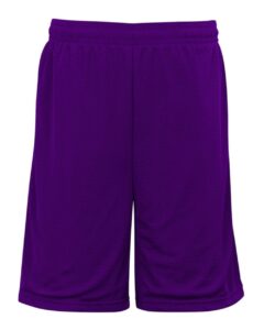 Badger 7219 Men’s Pro Mesh 9″ Shorts with Pockets – Purple