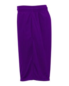 Badger 7219 Men’s Pro Mesh 9″ Shorts with Pockets – Purple (side)