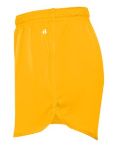 Alleson Athletic 7278 Women’s B-Core Track Shorts – Gold (side)