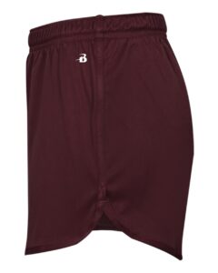 Alleson Athletic 7278 Women’s B-Core Track Shorts – Maroon (side)